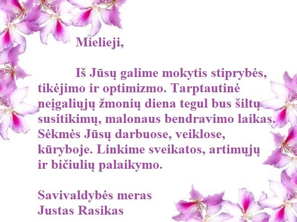Mero sveikinimas
