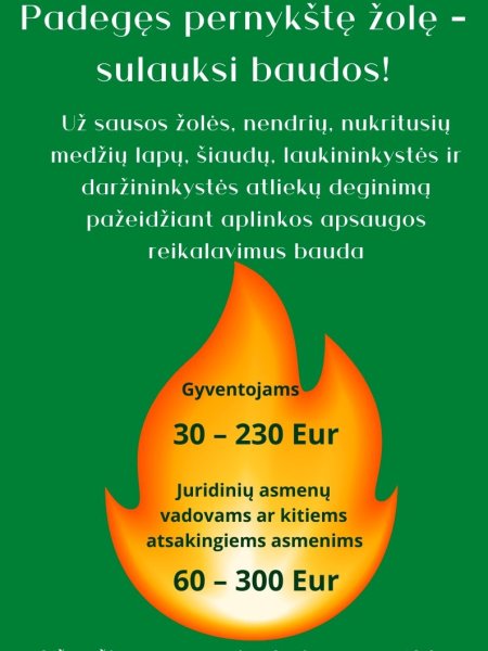 Ugniagesiai perspėja 