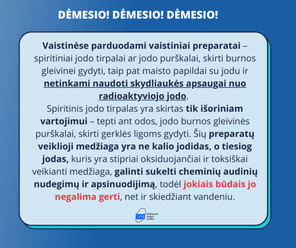 Radiacinės saugos centras informuoja