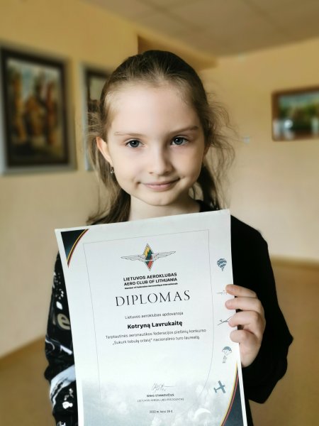 Mažosios dailininkės  įvertinimas