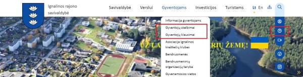 Informacija gyventojams