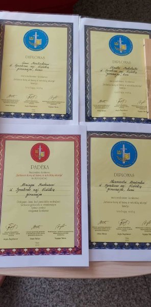 Vidiškių gimnazijos mokinių pasiekimai