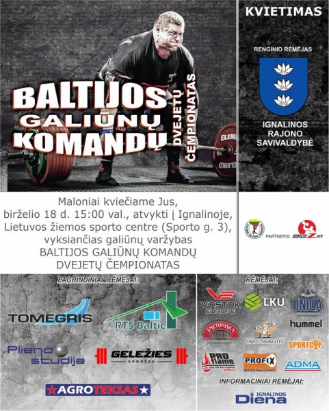 Kviečiame į Baltijos galiūnų čempionatą!