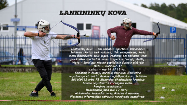 Kviečiame į lankininkų kovas!