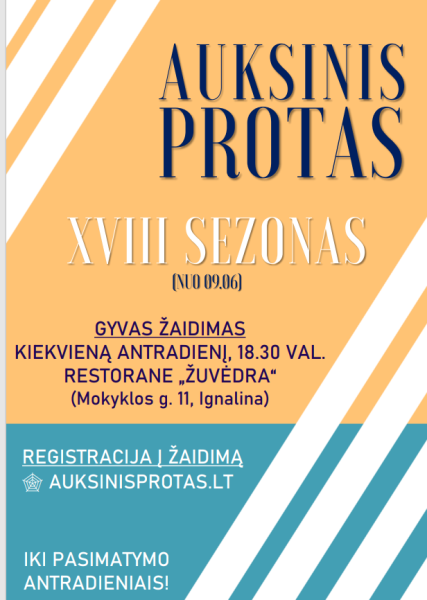 Kviečia Auksinis protas