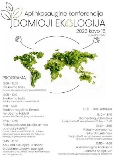 Kviečia renginys „Įdomioji ekologija”