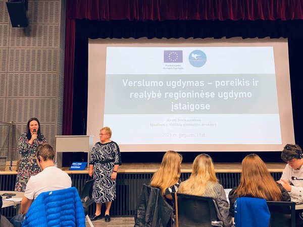 Pasidalinta verslumo ugdymo idėjomis