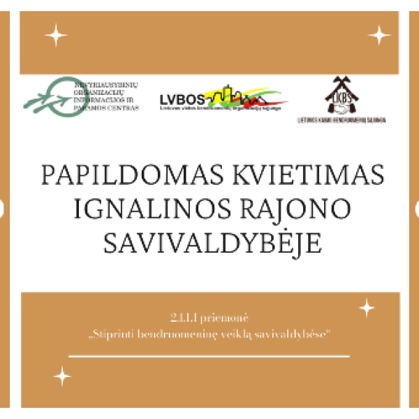 Skelbiamas papildomas kvietimas
