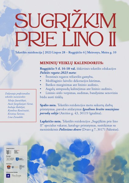 Tekstilės rezidencija "Sugrįžkim prie lino-2" 