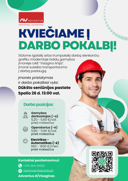 Darbo pasiūlymas