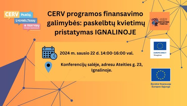 Pristatymo renginys – CERV programos finansavimas