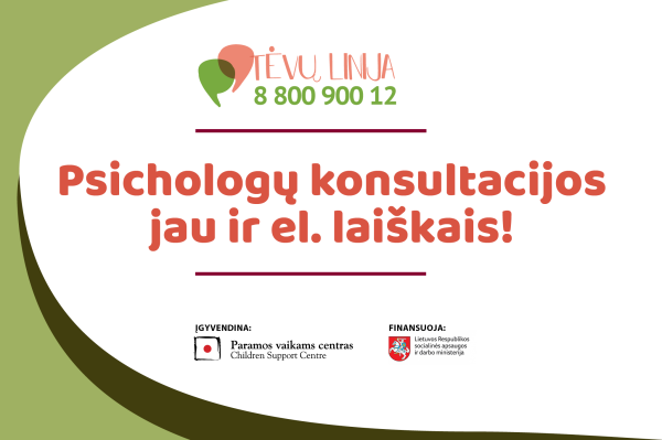 „Tėvų linijoje“ psichologų konsultacijos