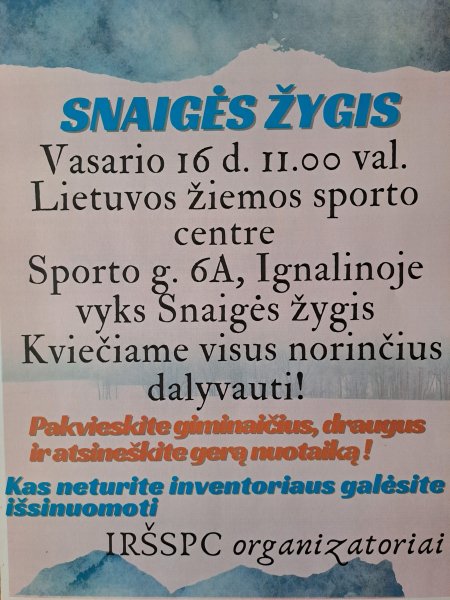 Snaigės žygis!