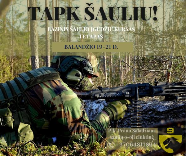 Tapk šauliu!