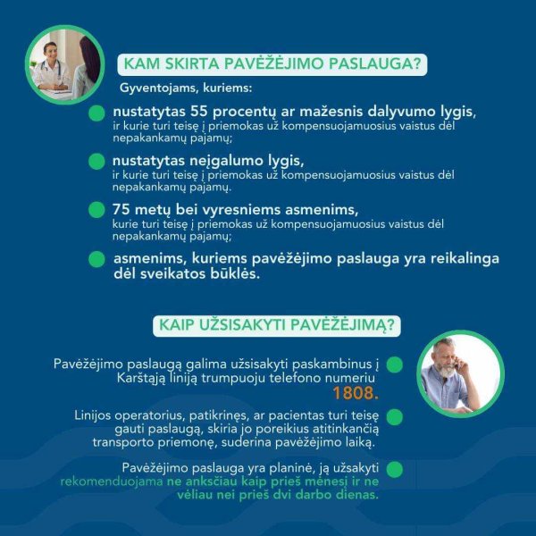 Pavėžėjimas į gydymo įstaigą