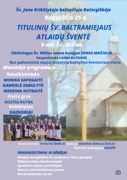 Šv. Baltramiejaus atlaidų šventė Kačergiškėje