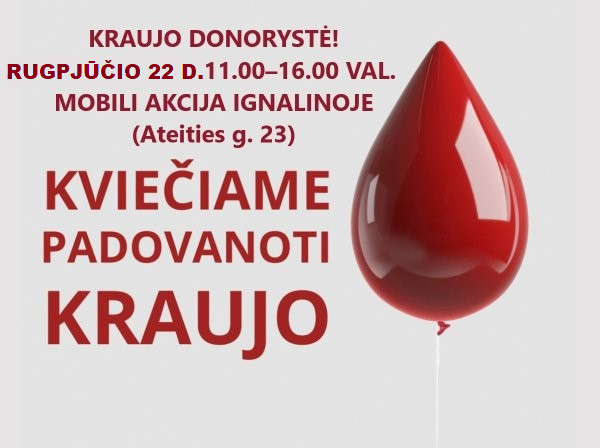 Kraujo donorystė!