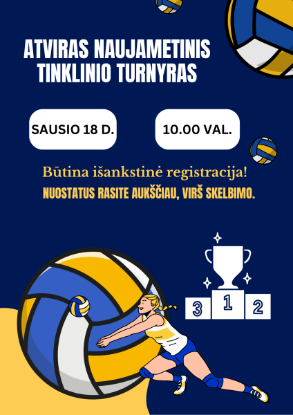 Kviečiame dalyvauti tinklinio turnyre!
