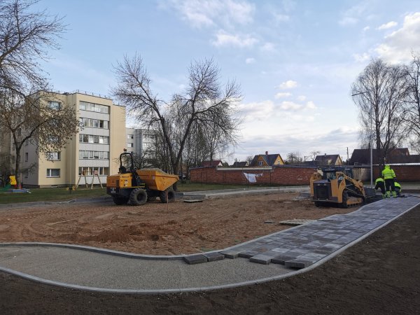 Kelių statybos darbai