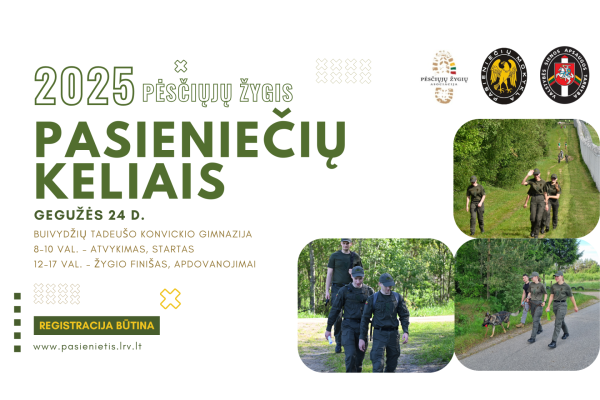 Pasieniečiai kviečia į žygį
