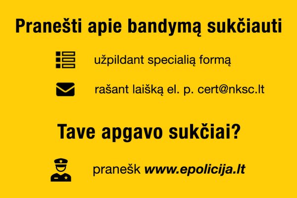Informacija gyventojams