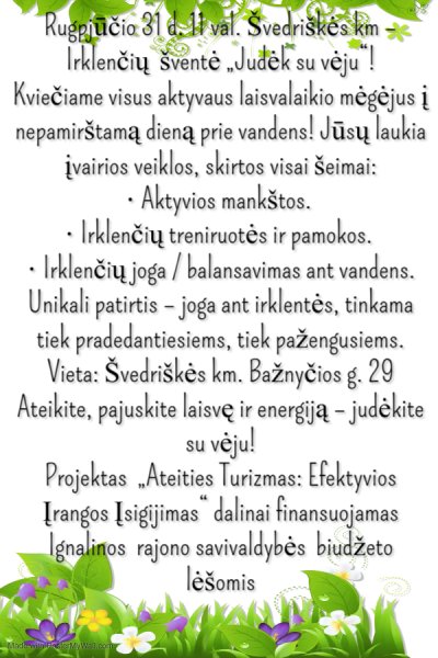 Irklenčių šventė "Judėk su vėju"