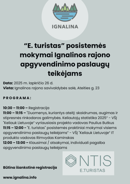 ,,E. turistas“ praktiniai mokymai