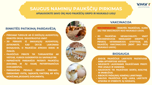 Valstybinė maisto ir veterinarijos tarnyba informuoja