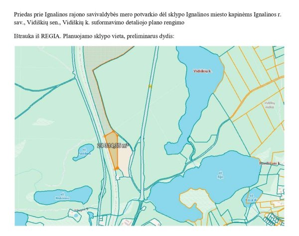 Dėl detaliojo plano Ignalinos miesto kapinių plėtrai Vidiškėse rengimo