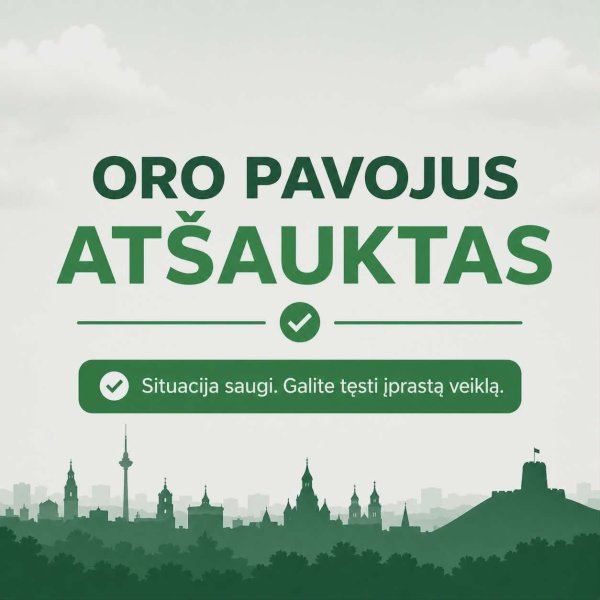 Oro pavojus atšauktas