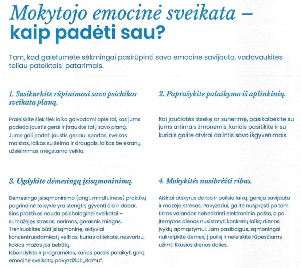 Emocinė sveikata - kaip padėti sau?