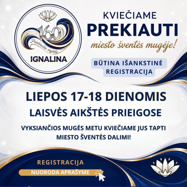 Kviečiame prekiauti Ignalinos miesto šventės mugėje!