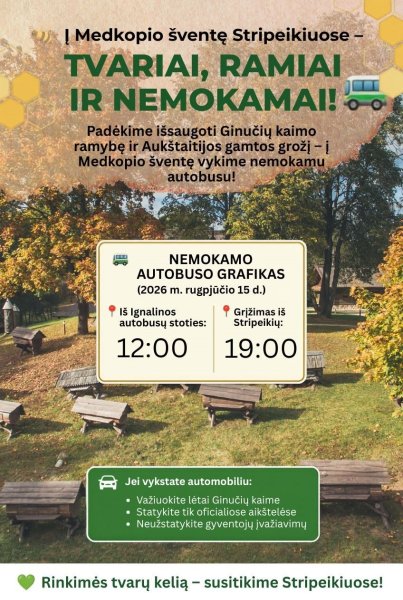 Pavėžėjimas į Medkopio šventę Stripeikiuose