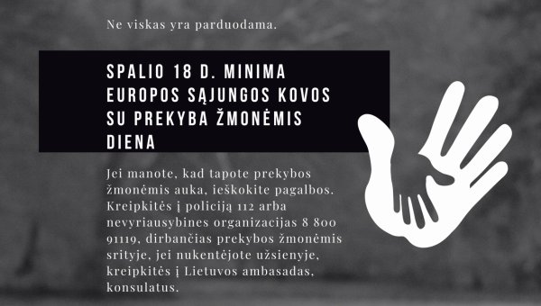 Prekybos žmonėmis prevencijos savaitė